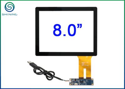 4:3 8 relação industrial capacitiva do PC PCAP USB da visualização ótica de tela táctil da polegada