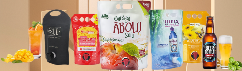 Odorless Food Beverage Packaging Pouch 1.5L Custom Shape Aluminum Foil Syrup Packaging