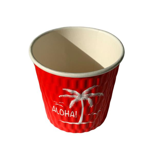 8 Oz PE Coating Custom Printed Paper Cups Triple Wall Lightweight And Portable