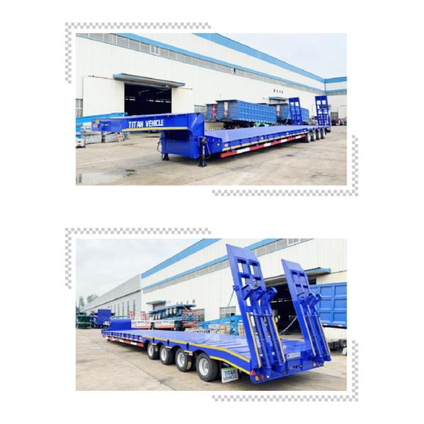 TITAN 4 Axle 40 Ft Semi Low Bed Trailer for Sale