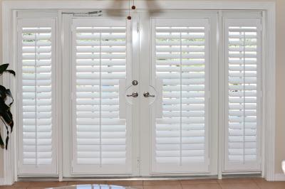 100% basswood french door shutters for door and windows with handle