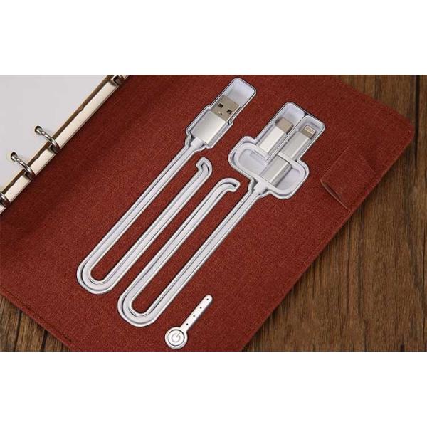 Кожаная беспроводная поручая тетрадь A5 с построенный в банке силы Recyclable