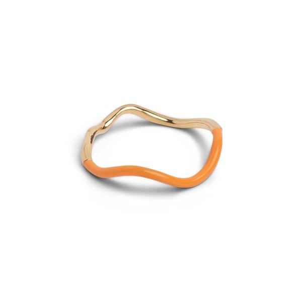 925 Sterling Silver 18k Gold Pink Enamel Band Rings Para Mulheres Meninas