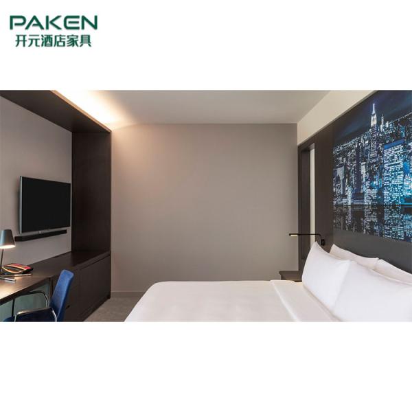 Concise Style Hotel Full Set Bedroom Furniture Light Color