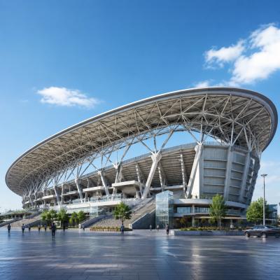 Seismic Resistant Large-Span Steel Structure Stadium with Prefabricated Construction for Sports Venues