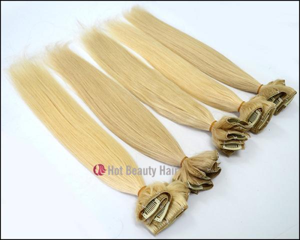 Stock Mixed Color Clip in Hair Extensions 20 Inch Straight For Female