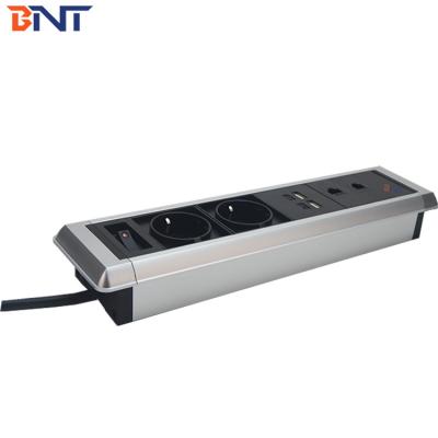 Tabletop / wall mount smart office partition power socket outlets with the screws hidden design
