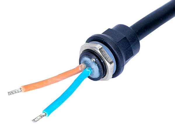 Conjunto de cabo IP68 moldado feito sob encomenda do OD 6.8mm 18AWG 100mm