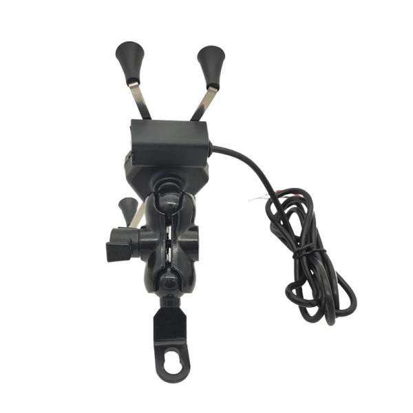 QC 3.0 18W Motorcycle Cell Phone Mount With Charger RoHS Listed