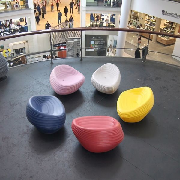 Sculptural White Twisted Resin Chair - Artistic Accent Seating for Modern Interiors & Commercial Spaces