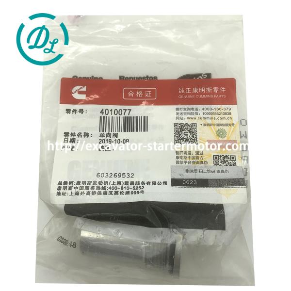 Válvula de retención Cummins ISX 4010077 24V Pieza original del motor