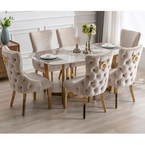 Customized Modern Restaurant Chairs Stainless Steel Frame and Velvet Fabric for Dining Kitchen Hall or Villa Use