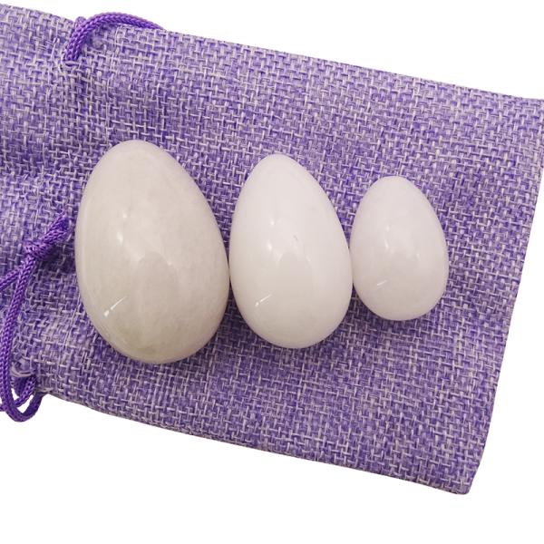 Sex Products Jade Stone Egg for Women Kegel Exercise Natural White Jade Yoni Egg