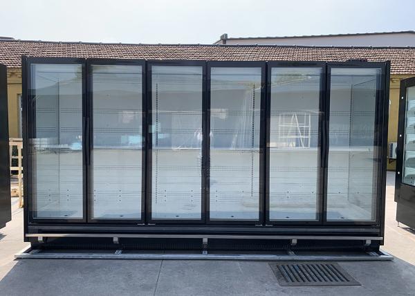 Congeladores e refrigeradores multideck de vidro 5 portas com motor de ventilador EC