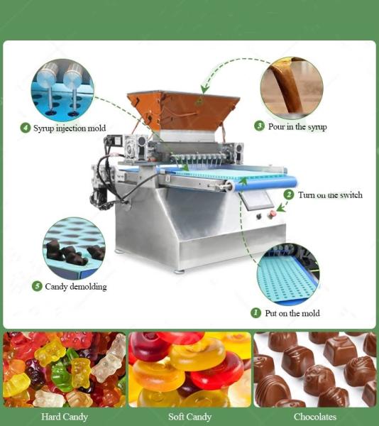 Desk Table Top Gummy Bear Chocolate Depositor Desktop Semi Automatic Small Mini Jelly Candy Make Machine
