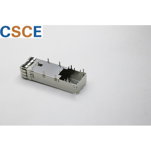 High Performance SFP Fiber Optic Connector 1 * 1 Cage With Grounding Pin