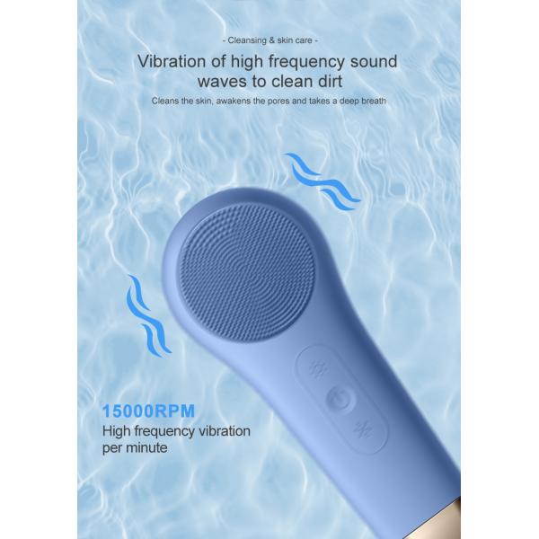 IPX5 Waterproof USB Charging Silicone Electric Facial Cleansing Brush for Face Cleanse