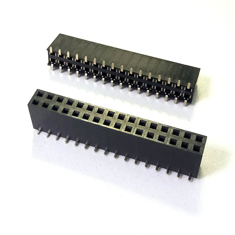 UL94V-0 Штырь соединителя 4-40 заголовка двойного тангажа строки 2mm женский