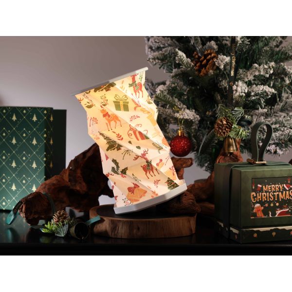 Creative Geometric Bird Rotating Paper Lamp LED Lights Home Decoration