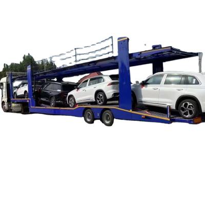 Nouvelle arrivée Cimc Semi-remorque à double couche Lit plat Transporteur de voiture Transporteur de voiture
