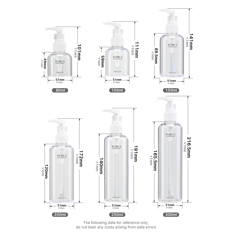 бутылка брызг 200ml 250ml пластиковая очищая косметическое упаковывая 100ml