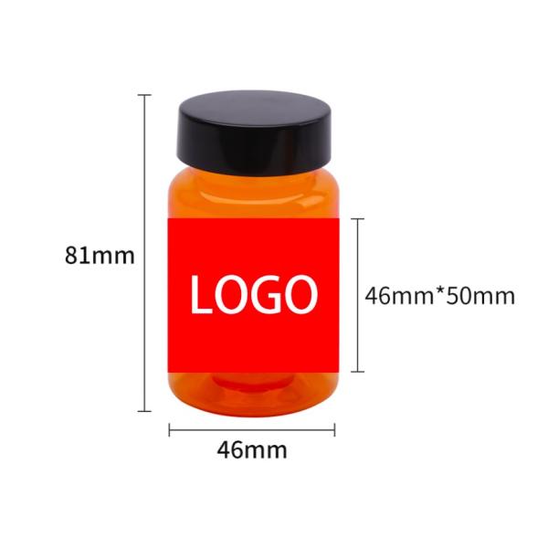 Screen Printing Plastic Bottle Storage Containers , PET Food Safe Plastic Jars