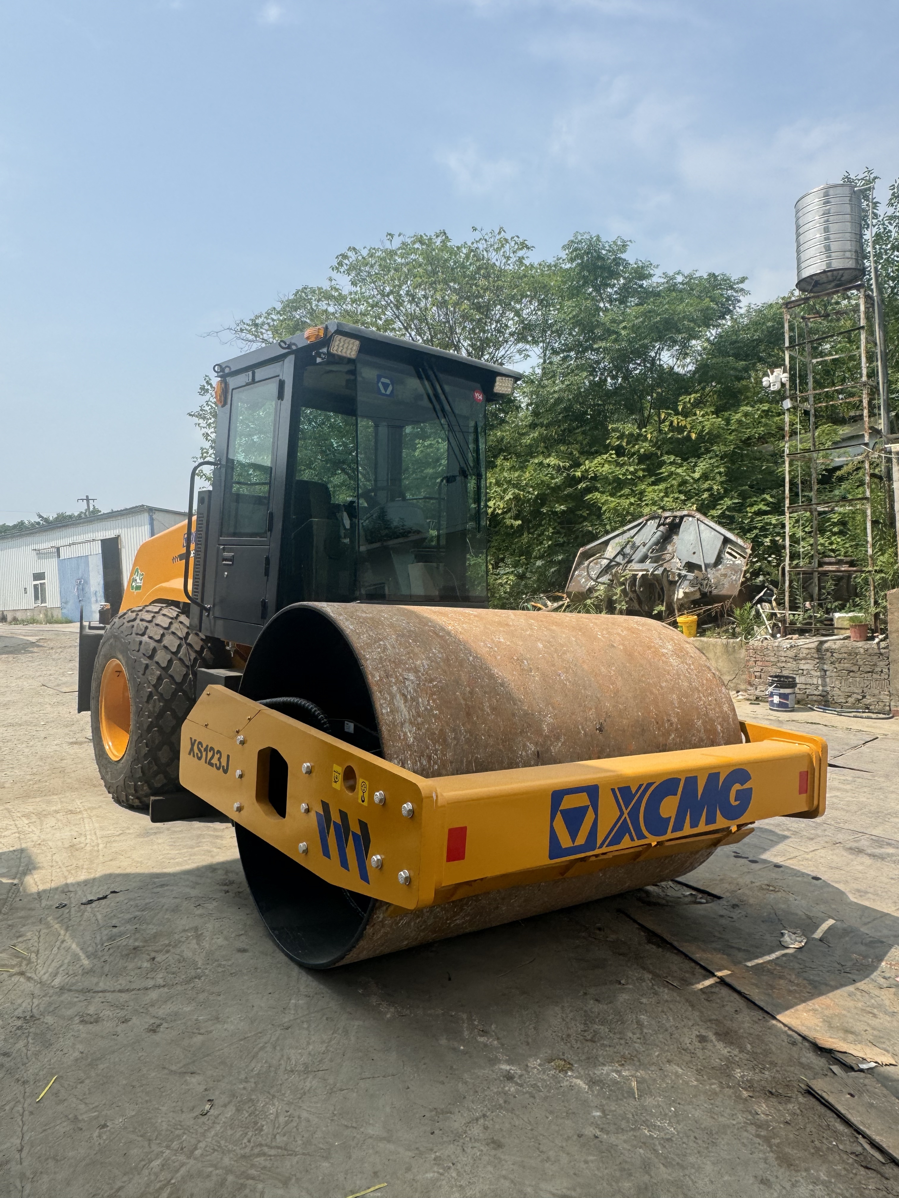 XCMG XS123J Used Road Roller 12T Construction Site Equipment 93kw