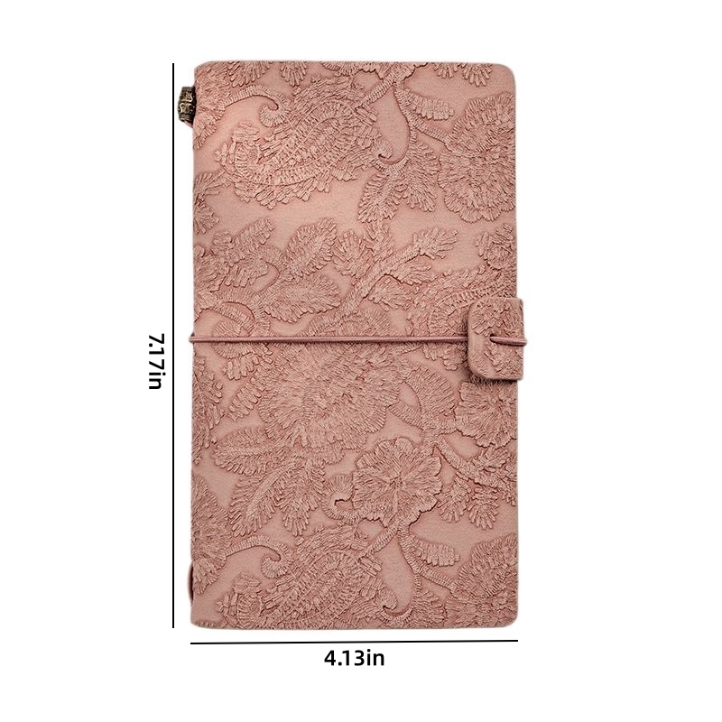 Personalised Saddle Stitching Leather Bound Notebook A6 80gsm Diary Journal For Women