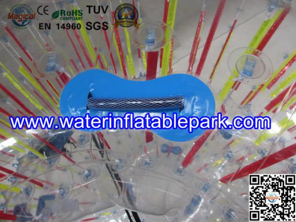 1.0mm Clear Body Inflatable Zorb Ball For Kids , Water Human Hamster Ball
