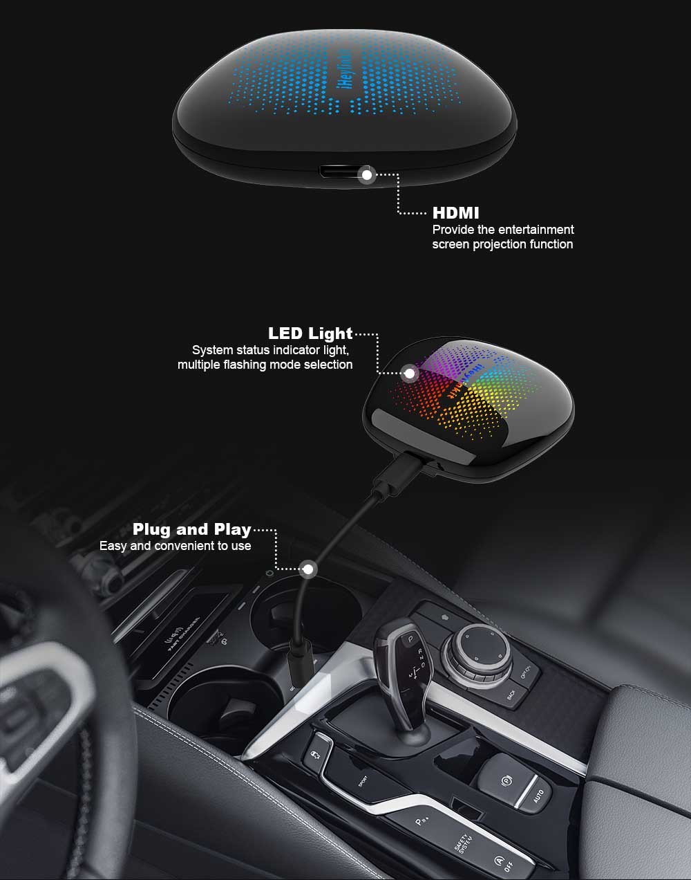 Multimedia Carplay Android ID6 BMW AI Box QCOM Snapdragon Solution For Car
