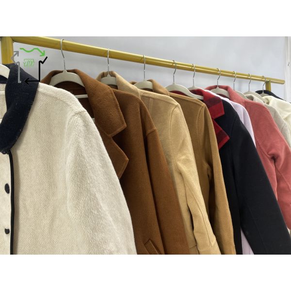 Second Hand Double Sided Overcoat Comfortable Winter Fashion Used Clothing Bales