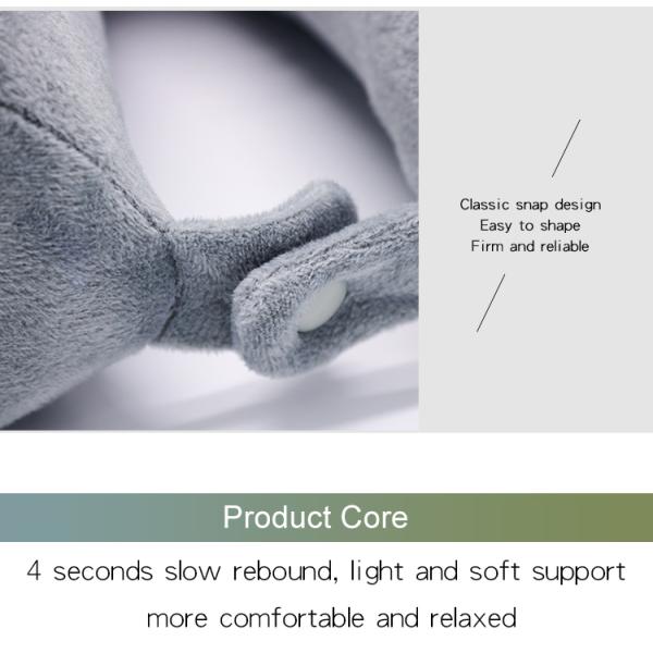 Flexible Travel Neck Roll Pillow with Memory Foam Filling and Customized Color Option
