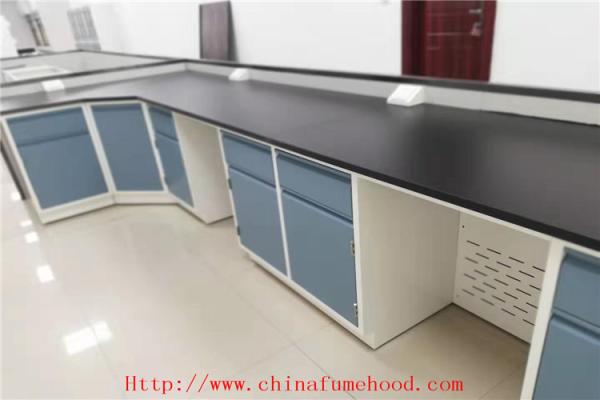 OHSAS H - Frame White Steel Lab Furniture  /  Chemistry Lab Cabinets