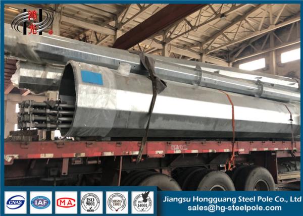 Hot Roll Steel Utility 220KV A123 Electrical Power Pole