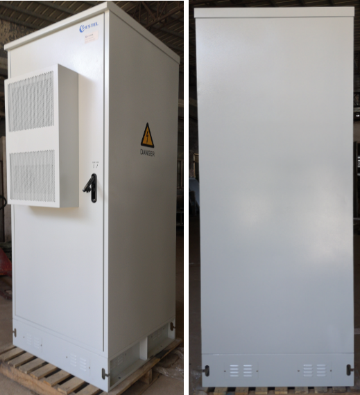 42U Galvanized Steel Outdoor Telecom Cabinet 5G Base Station Enclosure