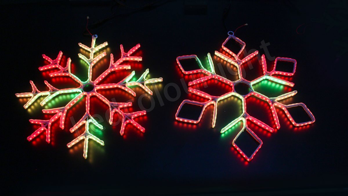 IP65 Waterproof DMX512 RGB LED Snowflake Light for Christmas Outdoor Decoration