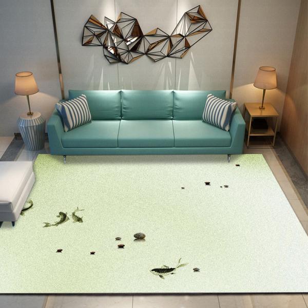 MOQ ONE Piece Printing outdoor kids Area play rug cheaper price polyester Bedroom Mat Rug