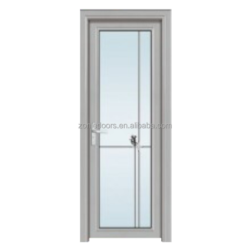 Modern Aluminum Frame Interior Swing Tempered Glass Bathroom Shower Door
