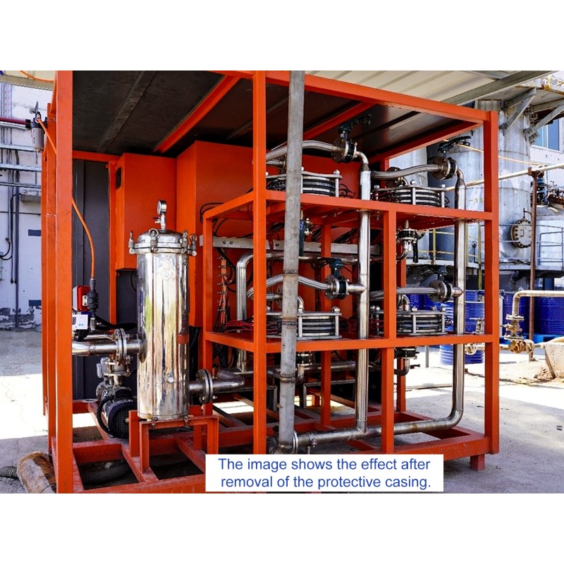 Electrochemical wastewater treatment equipment for laboratory wastewater.