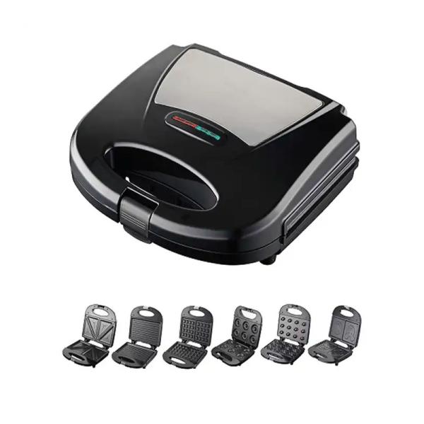 4 3 In 1 Mini Waffle Sandwich Makers Breakfast Toaster 850W
