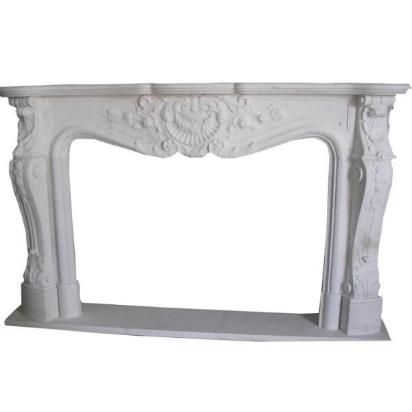 White marble fireplace mantel,China stone carving fireplaces mantel surrounds, home decoration