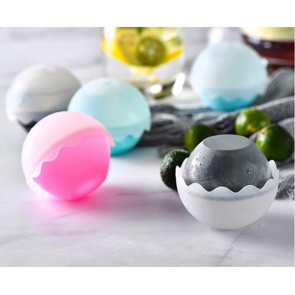Flexible Silicone Ice Ball Mold 2.4 Inch Durable Whiskey Spheres for Ice Cream Tools