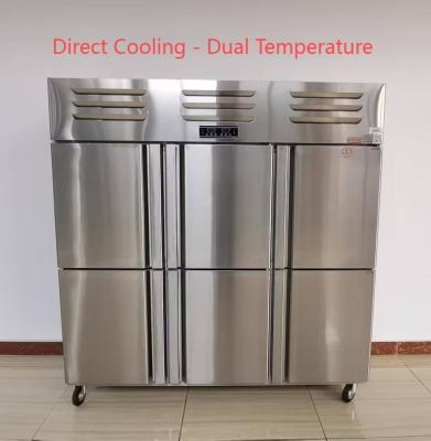 Easy To Read Commercial Kitchen Fridge Freezer Hidden Handle 1600L 220V
