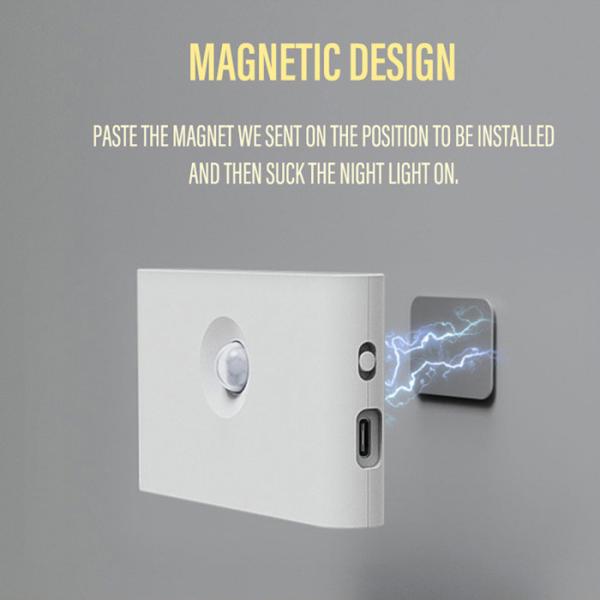 Motion Sensor Led Night Light With Adjustable Brightness Up To 10 Feet Range