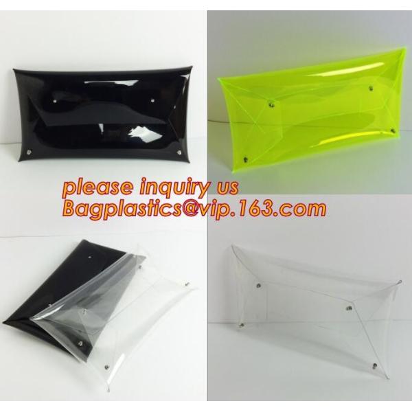 PVC bag/Transparent pvc clutch bag /PVC handle bag for promotion, Neon PVC Plastic Clutch Bag, handle, clutch bags, purs