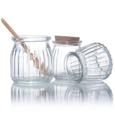 Stock Supplier Clear Frosted Bath Salt Storage Cup Pudding Jars For Milk Yoghurt