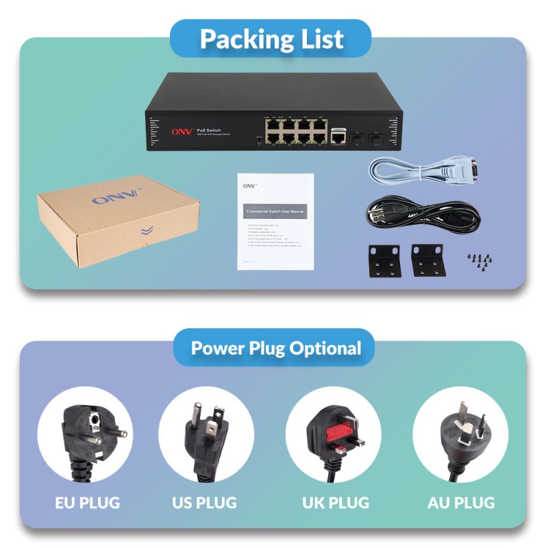 10 Port Gigabit Managed PoE Switch With 30W Per Port And 20Gbps Switching Capacity