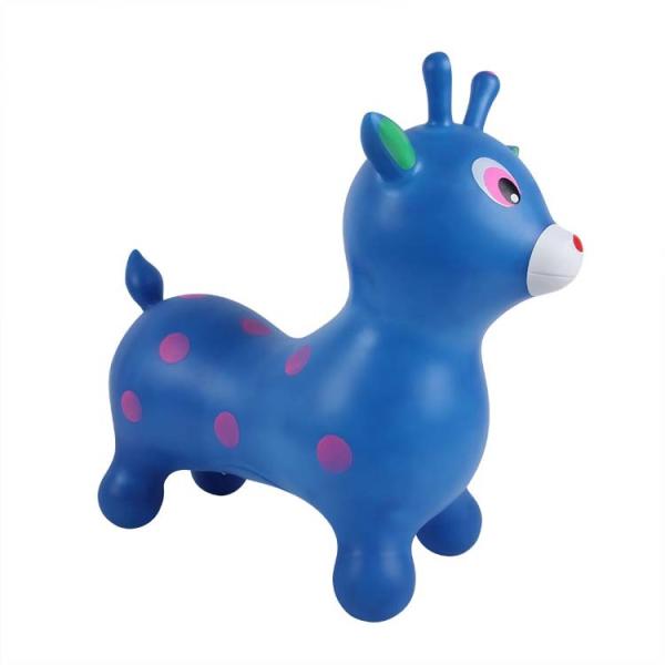 New Arrival dot print PVC inflatable toys kids ride animal plastic jumping deer middle size