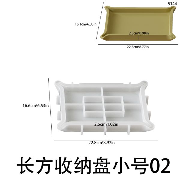 Ins Wind Belt Corner Tray Circular Storage Bowl Silicone Mold DIY Aromatherapy Candle Gypsum Jewelry Plate Storage Mold