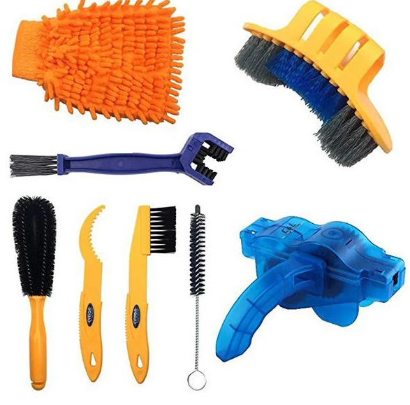 Bike Cleaning Kit (9pcs), Including Chain Cleaner for Cycling,Bicycle Clean Brush Tools for Mountain/MT/Road/BMX Bike